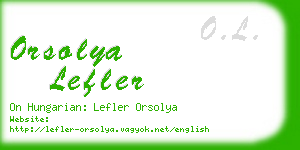 orsolya lefler business card